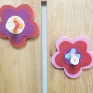 Flower Power Hooks or Curtain Tie Backs Pair